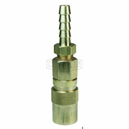 DIXON DQC CM Industrial Mold Interchange Quick-Release Valved Coupler, 3/8 in Nominal, Barb End Style, Bra 2CMS3-B